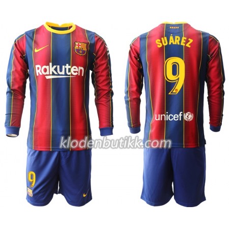 FC Barcelona Luis Suarez 9 Barn Hjemmedraktsett 2020-2021 Langermet (+ Korte bukser)